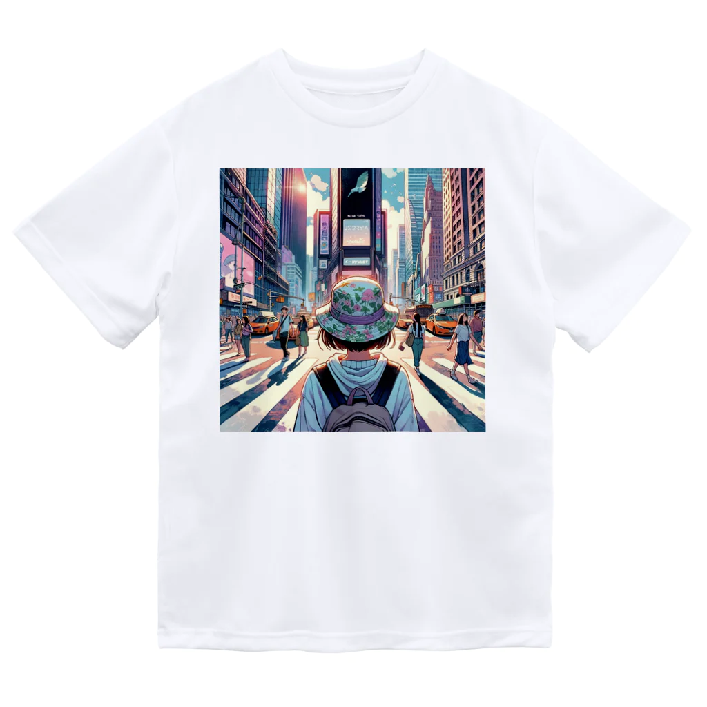 Artful Whiskersの一人旅の少女 Dry T-Shirt