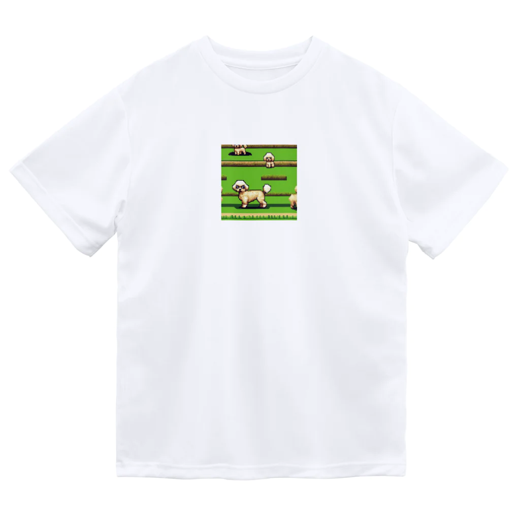 omamesan-1999のドッド絵　トイプードル Dry T-Shirt