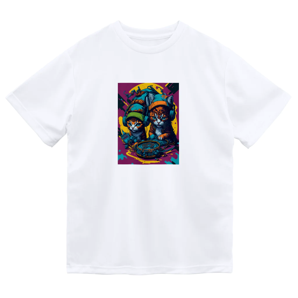 elelelのMusic cat Dry T-Shirt