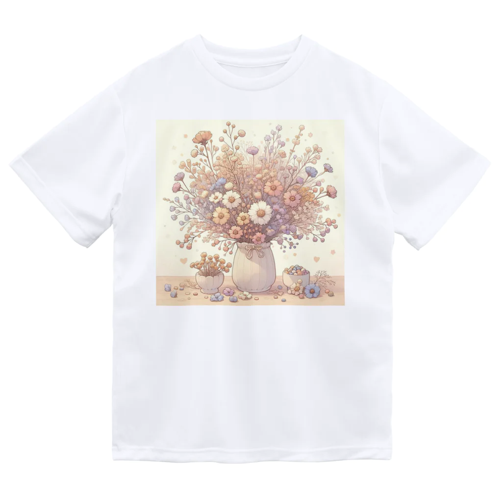 Artful Whiskersのやさしい時の花束 ドライTシャツ