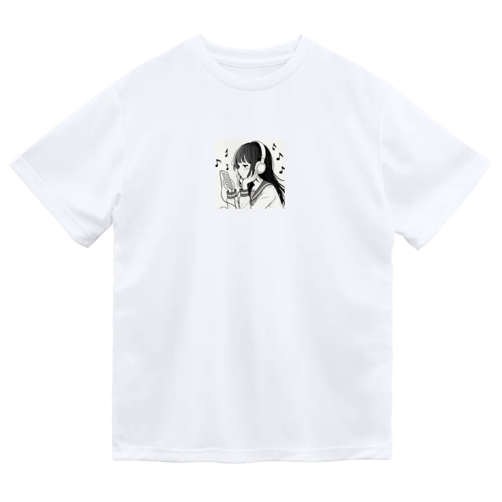 kibou0304の音楽を聴く女の子 Dry T-Shirt