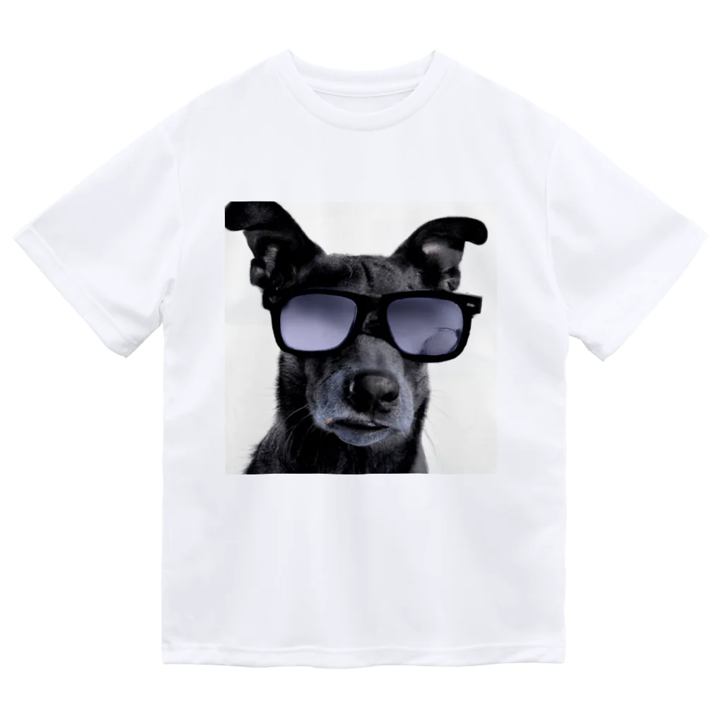 dogstagram.jpのサングラスをかけた犬 ドライTシャツ