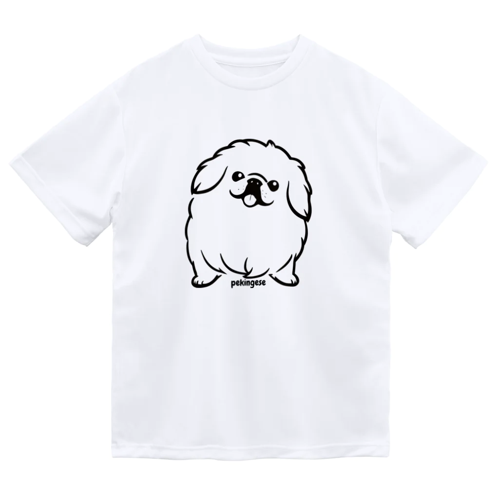 ファンシーTシャツ屋のモノクロペキニーズちゃん Dry T-Shirt