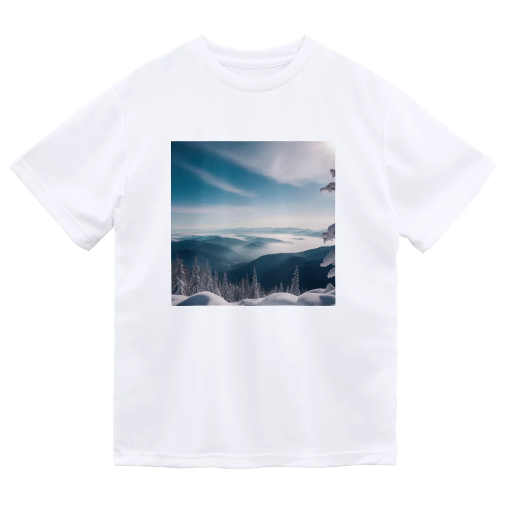 awawoの青空と山の風景 ドライTシャツ