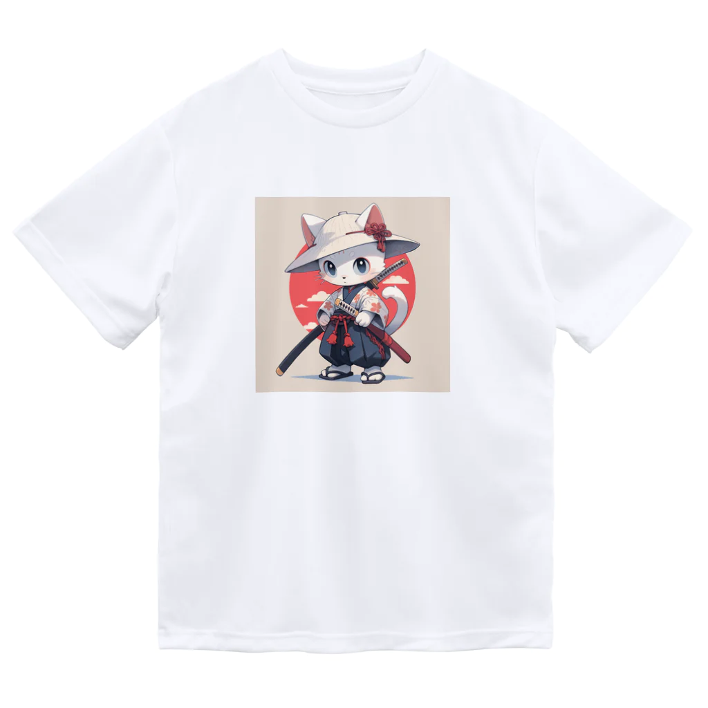 luckycongochanのNeko Samurai  ドライTシャツ