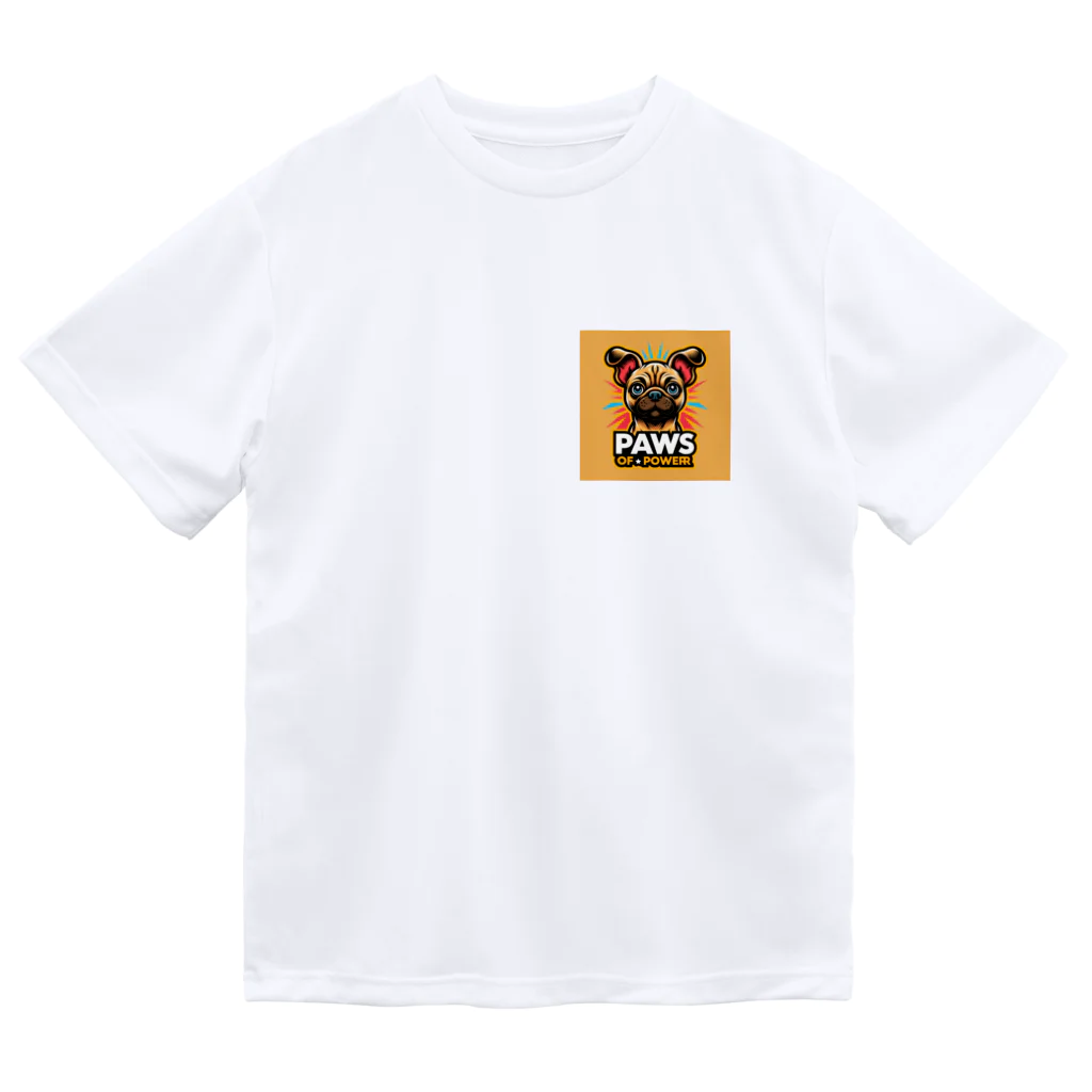 Urban pawsのパグチワワ「Paws of Power」 ドライTシャツ