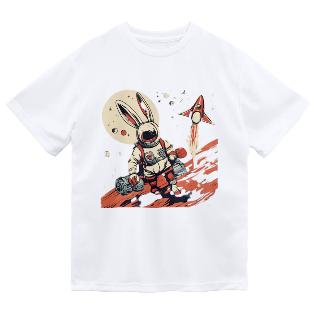 ロケットうさぎのロケットうさぎ　平和維持 Dry T-Shirt