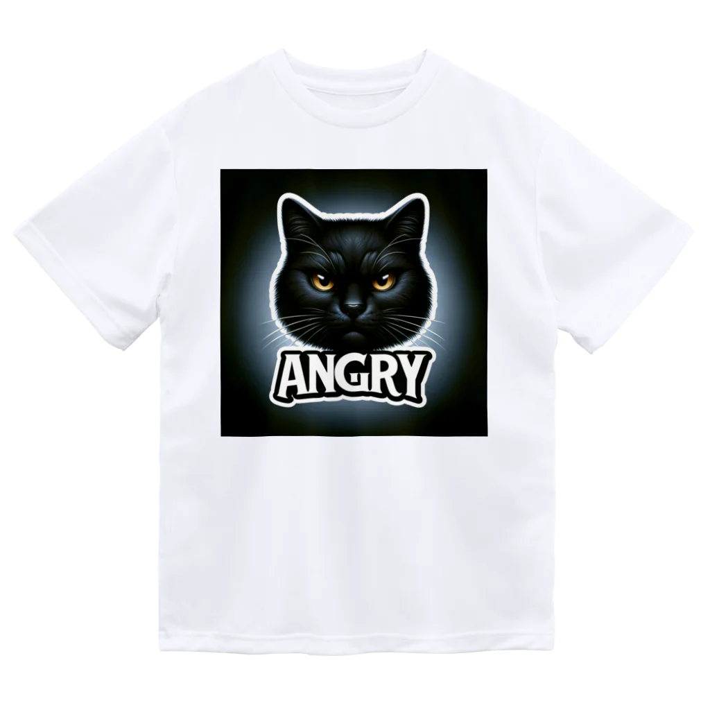 same_sharkのアングリー黒猫シリーズ Dry T-Shirt