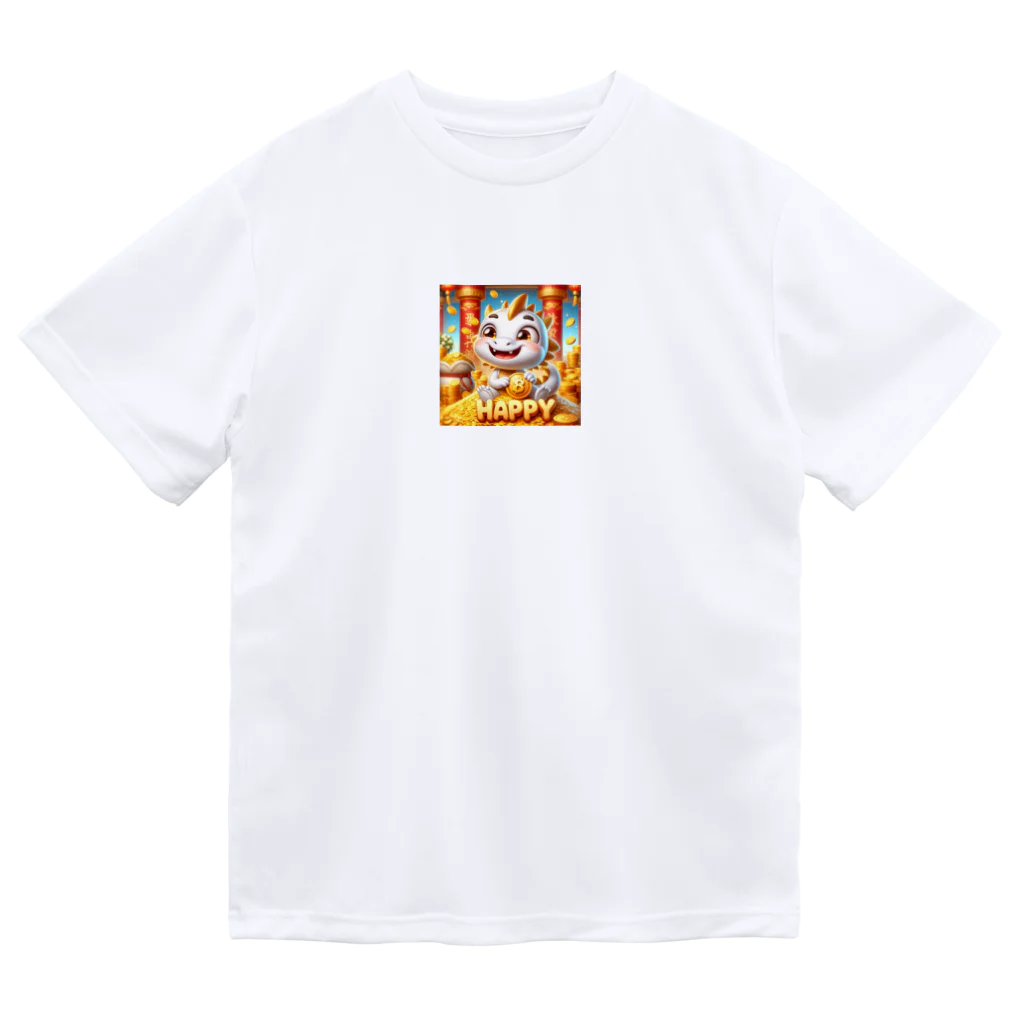 midori_kawaの開運黄金の泉瞑グッズ！白龍ちゃんがお守りします ドライTシャツ