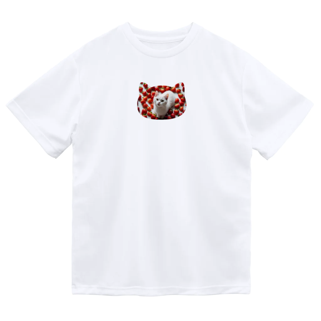 kiryu-mai創造設計のいちごねこ ドライTシャツ