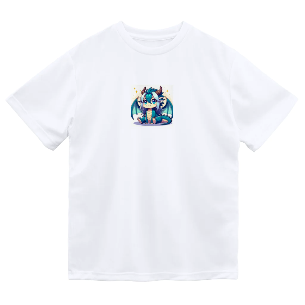 可愛らしいドラゴンのイラストグッズ店の可愛らしいドラゴンマスコット ドライTシャツ