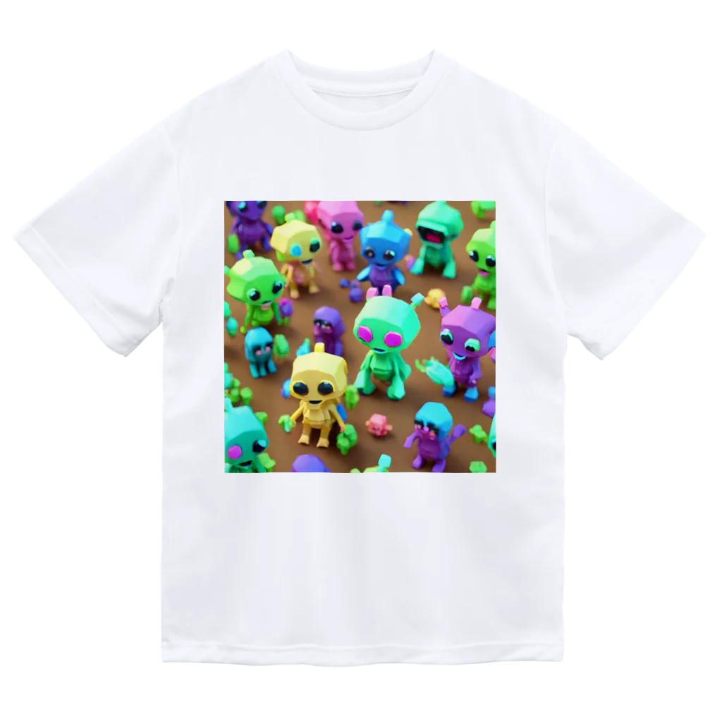 かんむりわっしーの集まれKAWAii宇宙人 Dry T-Shirt