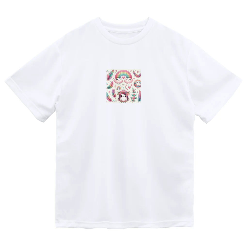 safarin001の羽と虹のファンタジー Dry T-Shirt