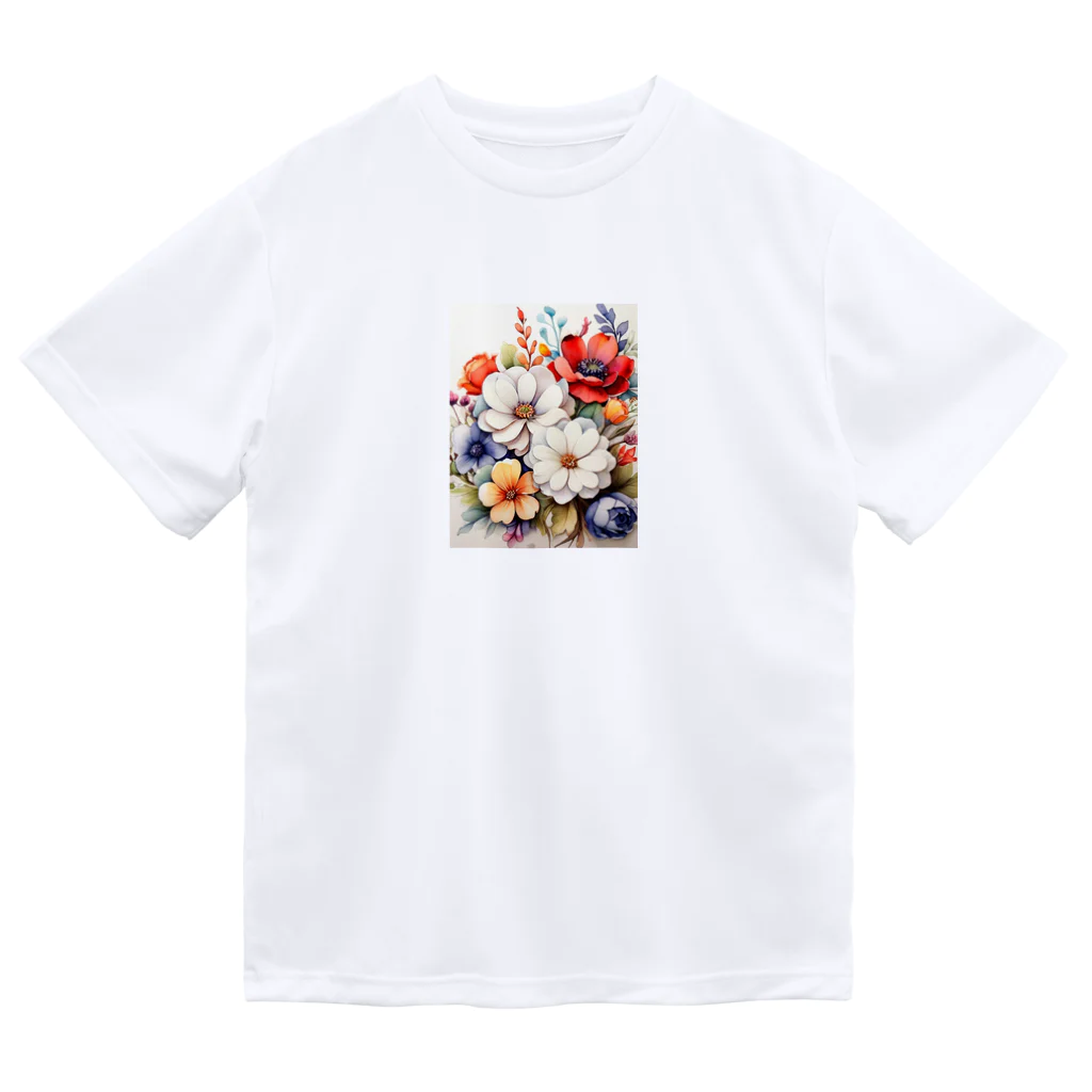 Lemon teaのたくさんの花々を Dry T-Shirt