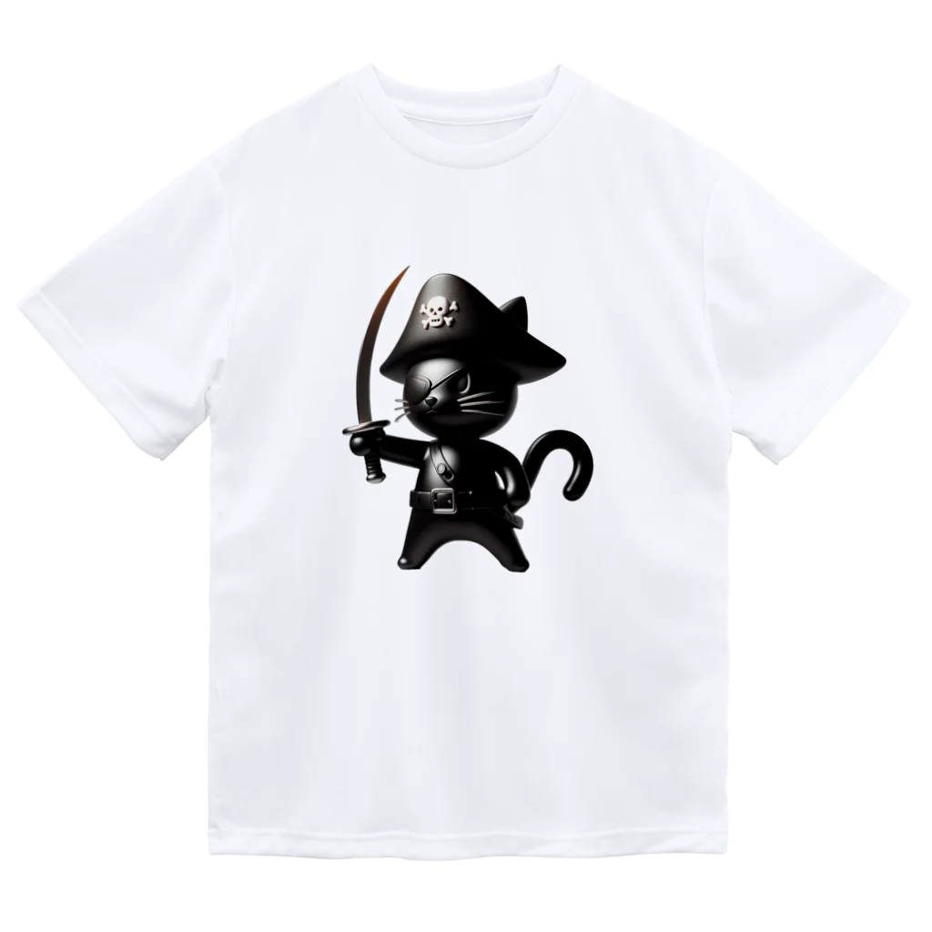 NO CAT NO LIFE の猫×海賊×フィギュア風 ドライTシャツ