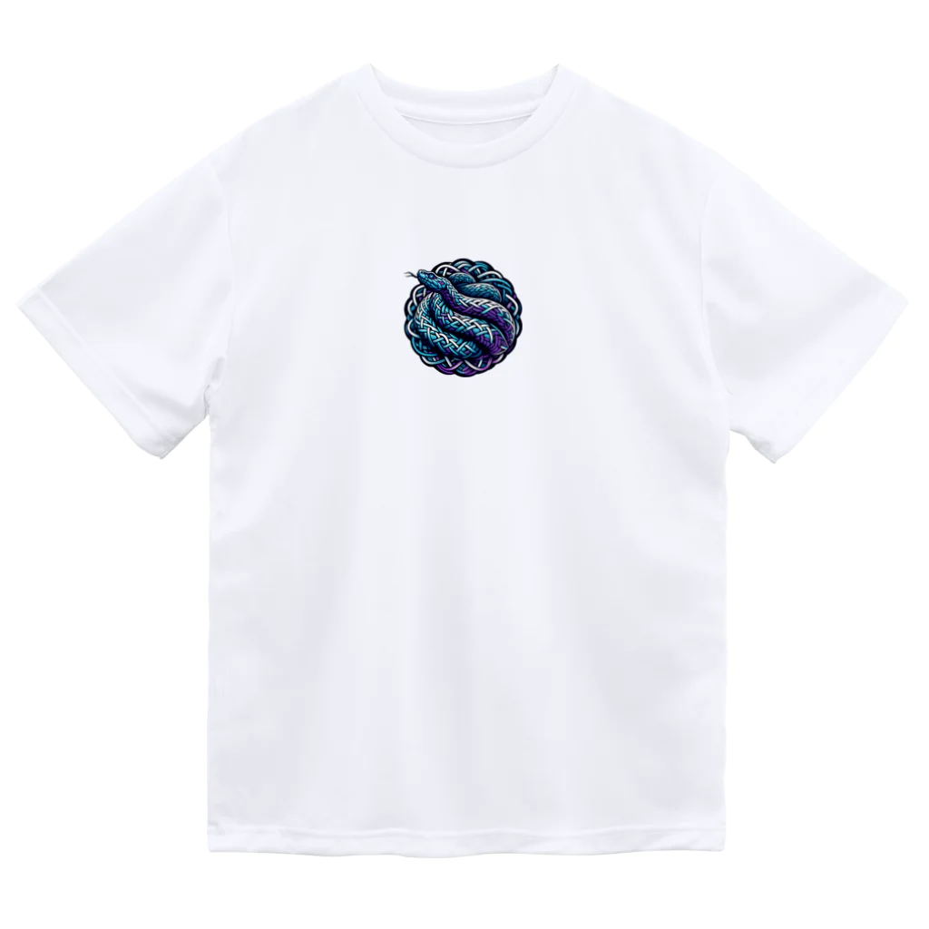 アニマルのりまきのBlue snake 2 ドライTシャツ