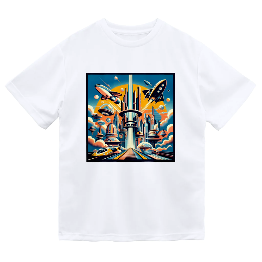 Dexsterの過去の未来観　retro-futurism design01 ドライTシャツ