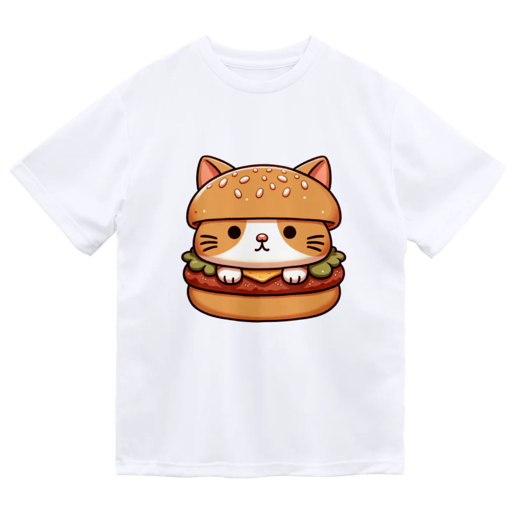 ゆるきゃら製作所の猫バーガー ドライTシャツ