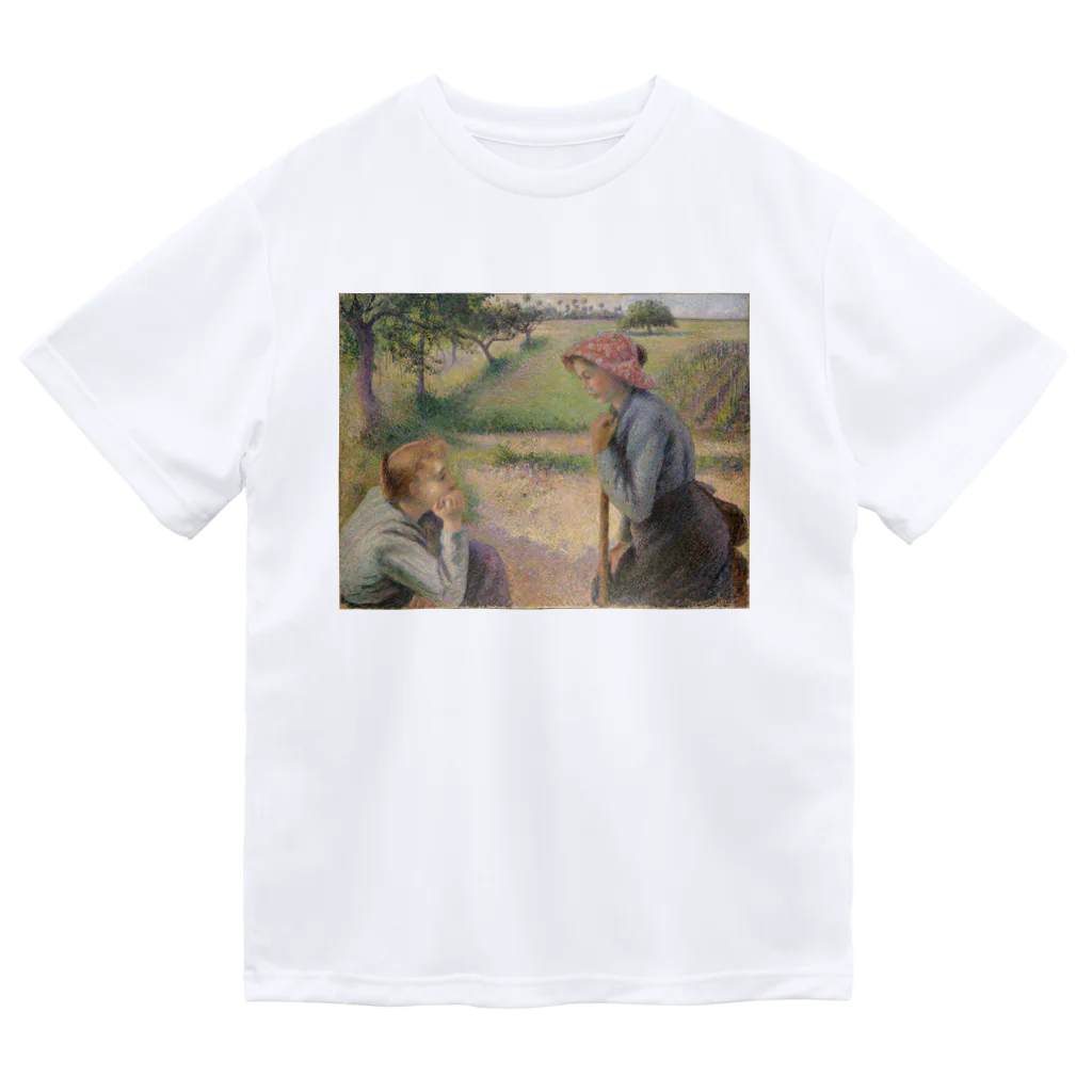 世界美術商店の2人の若い農夫 / Two Young Peasant Women ドライTシャツ