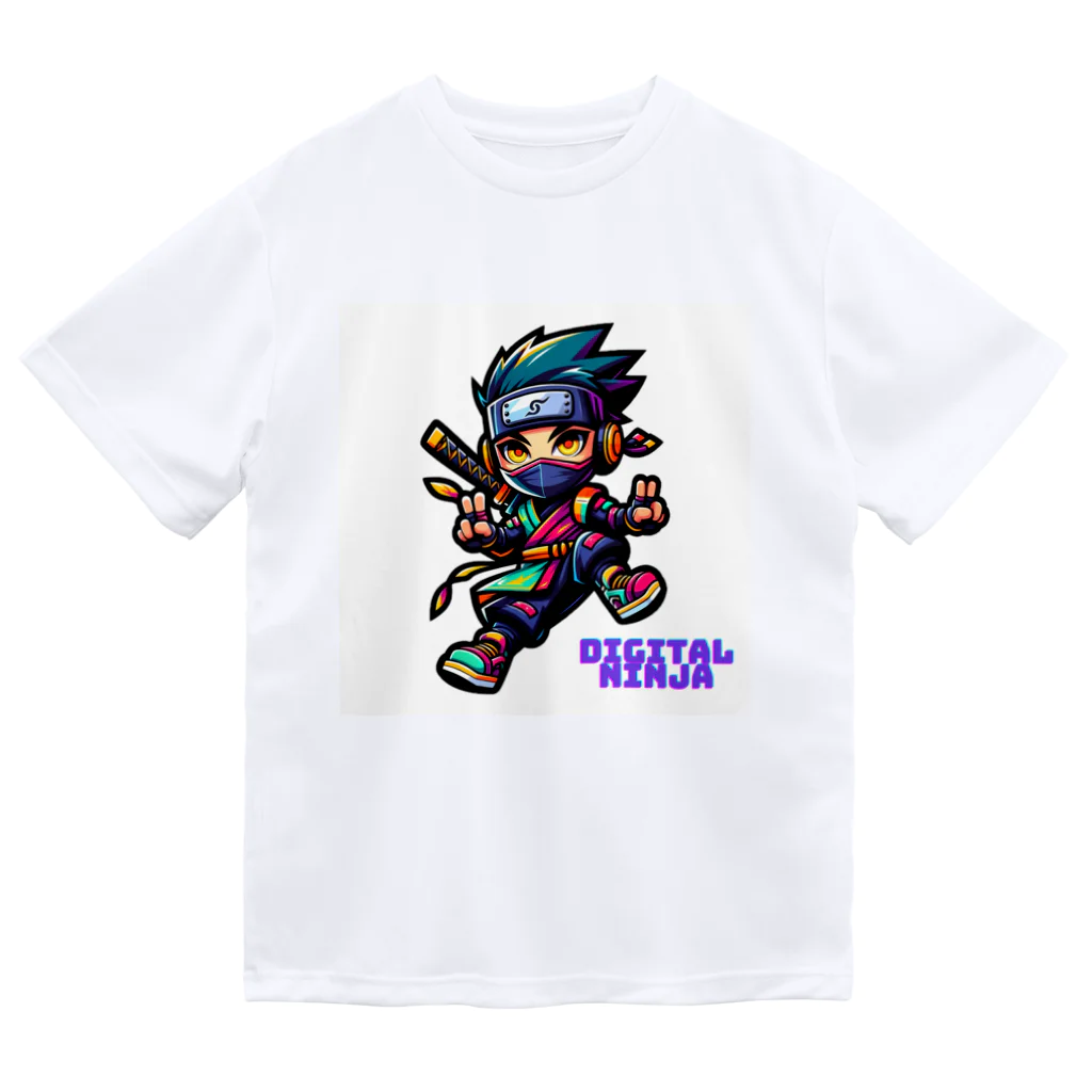 rsrsrsrsrの“Digital Ninja” ロゴ付き ドライTシャツ