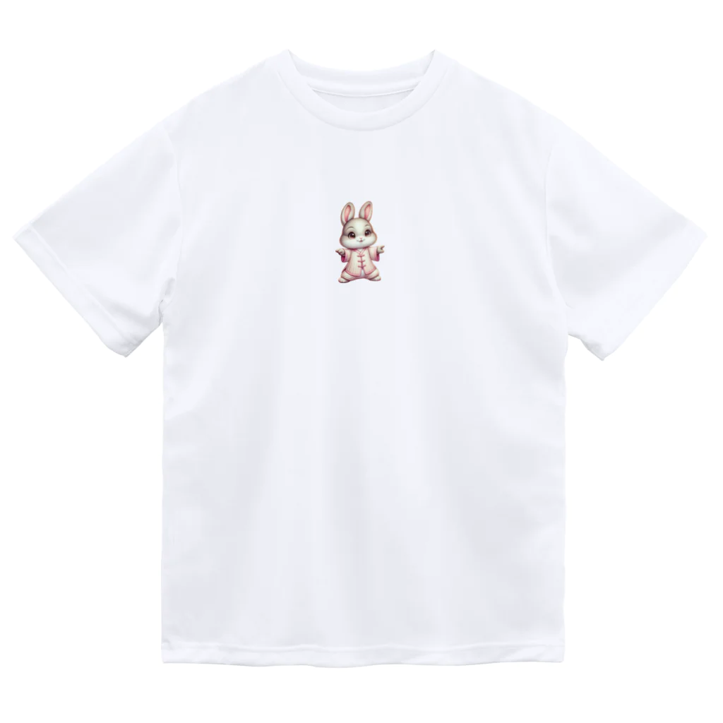 うさぎの足跡🐾の太極拳でもやろうかなぁ〜　うさぴ ドライTシャツ