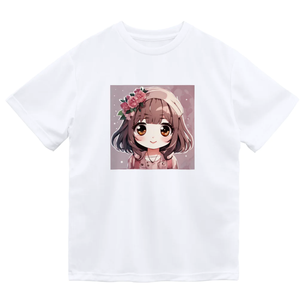 mikukiのかわいい女の子 ドライTシャツ