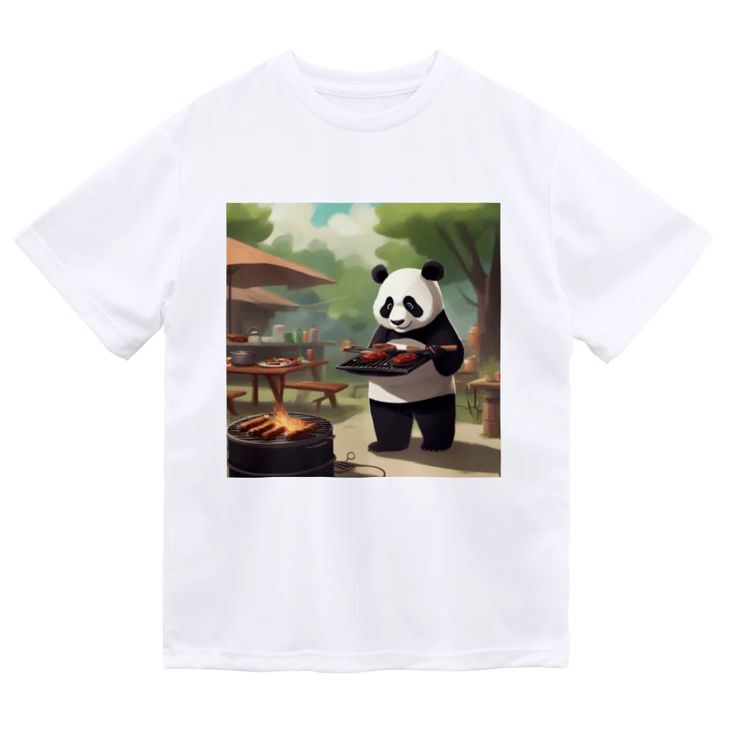 ycm02111968の「食欲をそそるパンダが食事を運びます！」 Dry T-Shirt