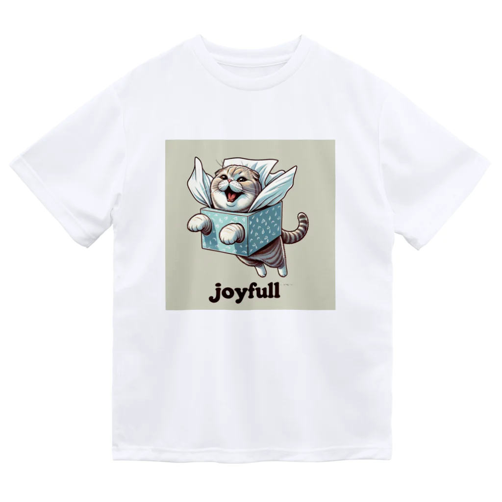 yankenekoの箱ティッシュフォールド ドライTシャツ