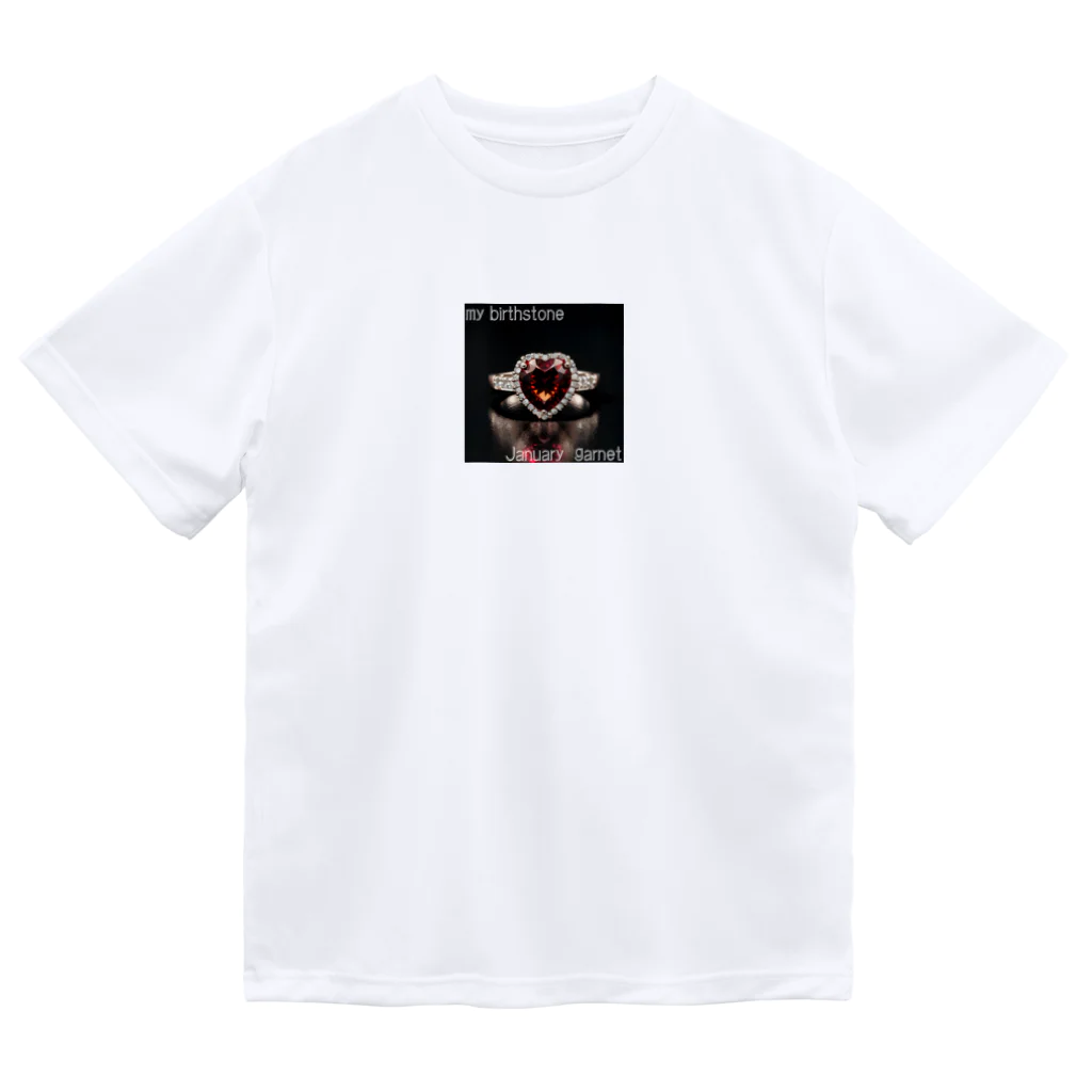 ゆうめい♏のBirthstone/heart-shaped ring/January Dry T-Shirt