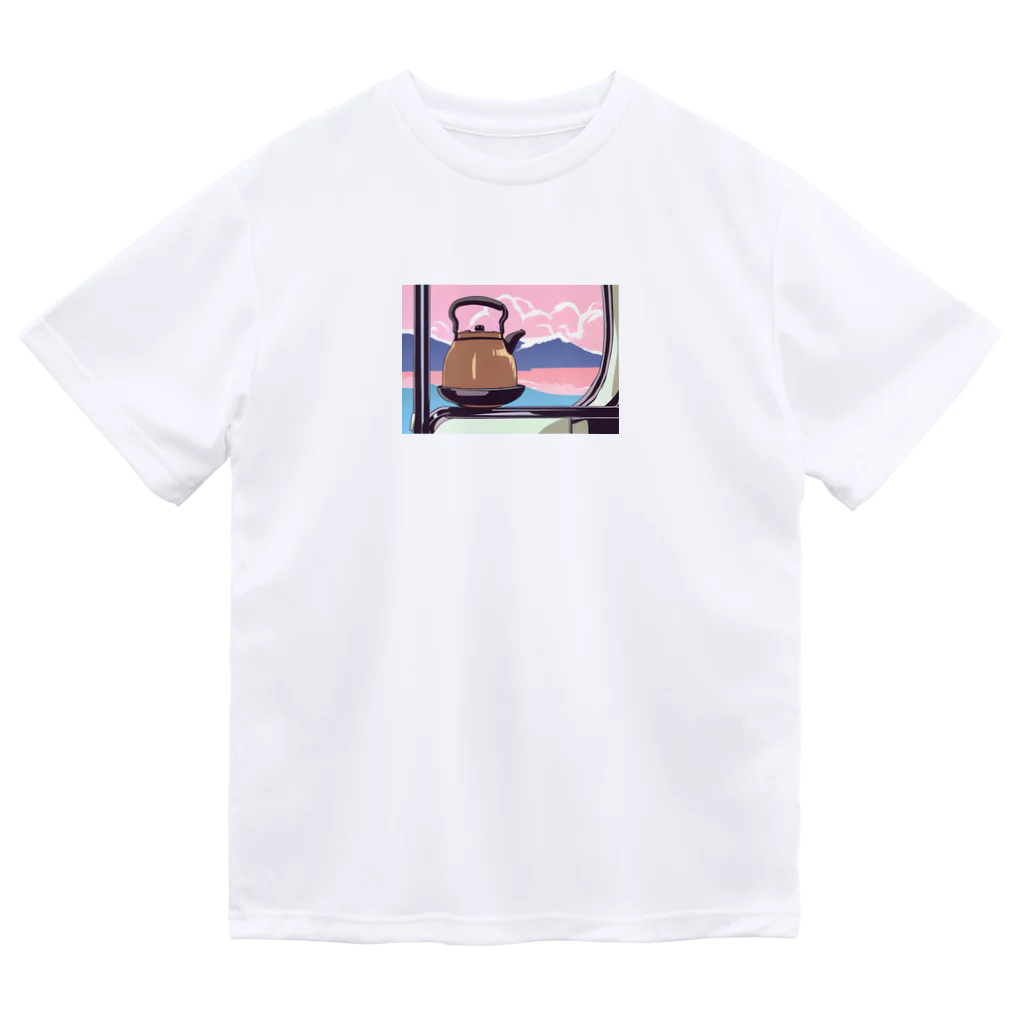 SORATOBI_YAKANの車窓とヤカン ドライTシャツ