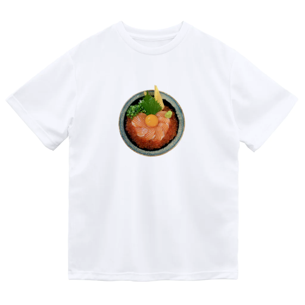 ぷりぷり飯店ヌーイーのぷりぷりサーモンいくら丼 Dry T-Shirt