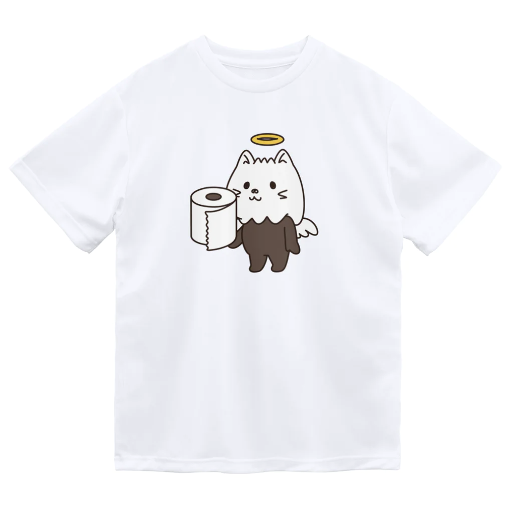 イラスト MONYAAT のねこかぶってるやつ　トイレットペーパー Dry T-Shirt