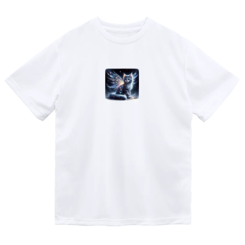 katohkouchiの星空の舞、夜を守る猫 Dry T-Shirt