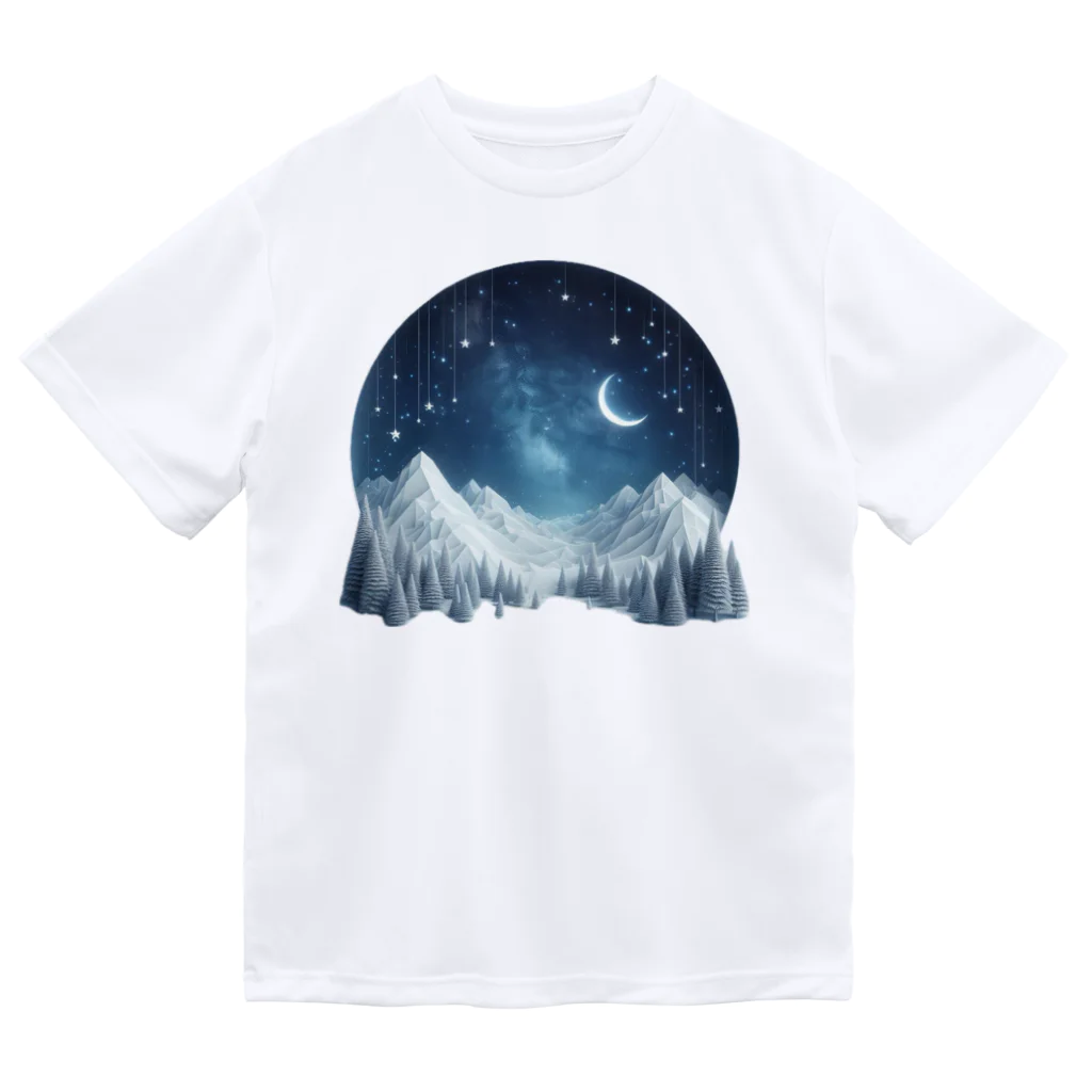 JUPITERの幻想的な冬の夜 Dry T-Shirt