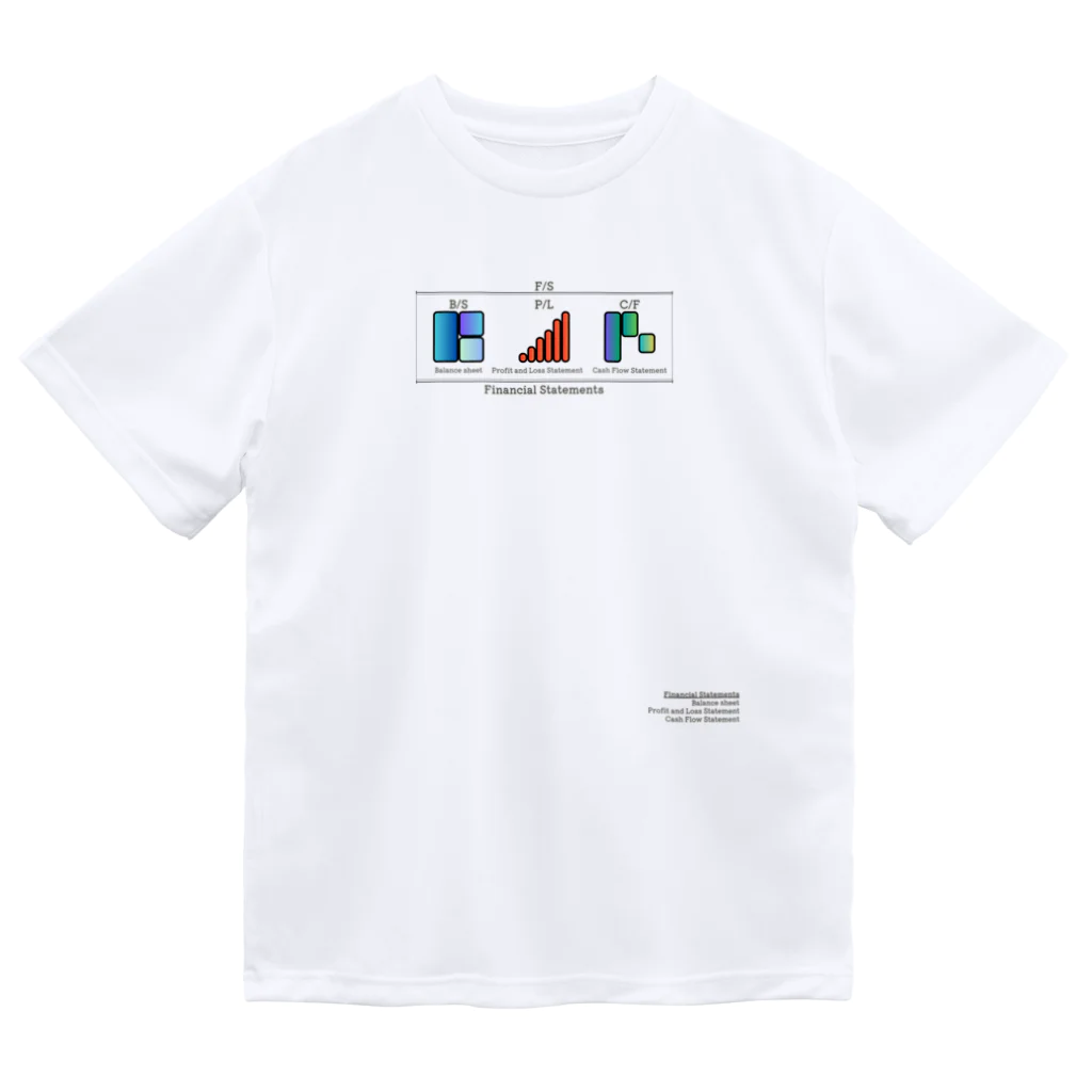 GreenCrane(グリーンクレーン出版)の財務三表のつながりTシャツ Dry T-Shirt