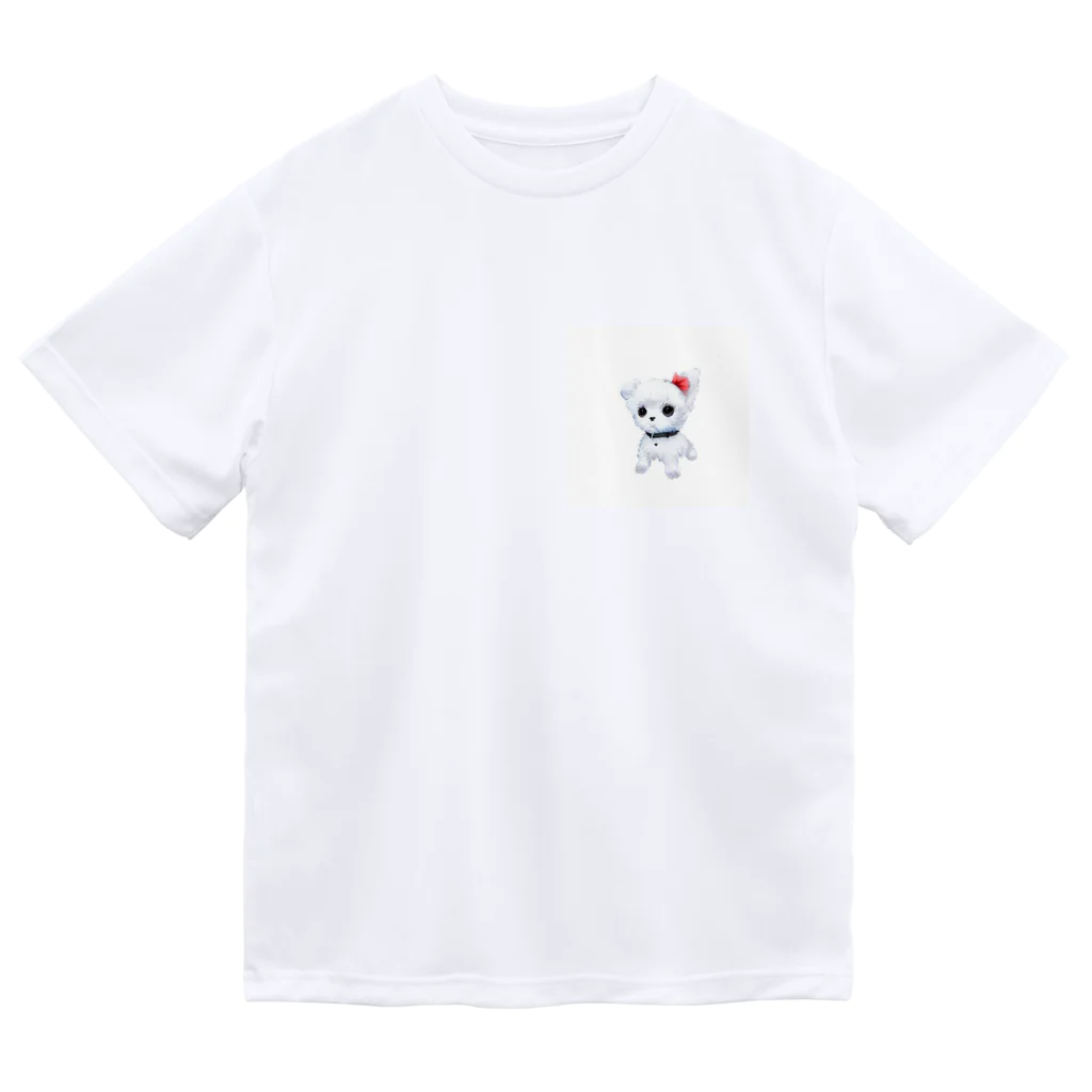 ちいさき家族スキ　Maltese ♡のだってマルチーズだもん　素 ドライTシャツ