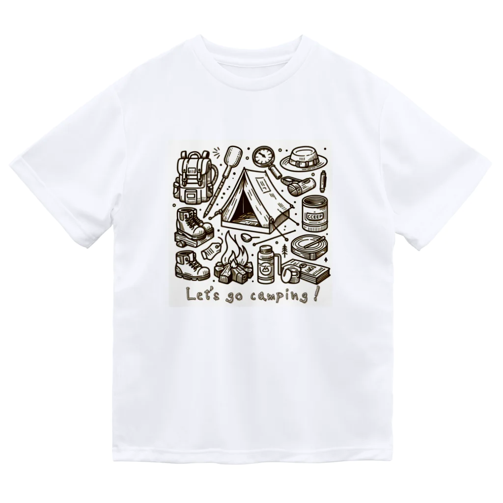 南国のキャンプに行こう！【Let's go camping!】 ドライTシャツ