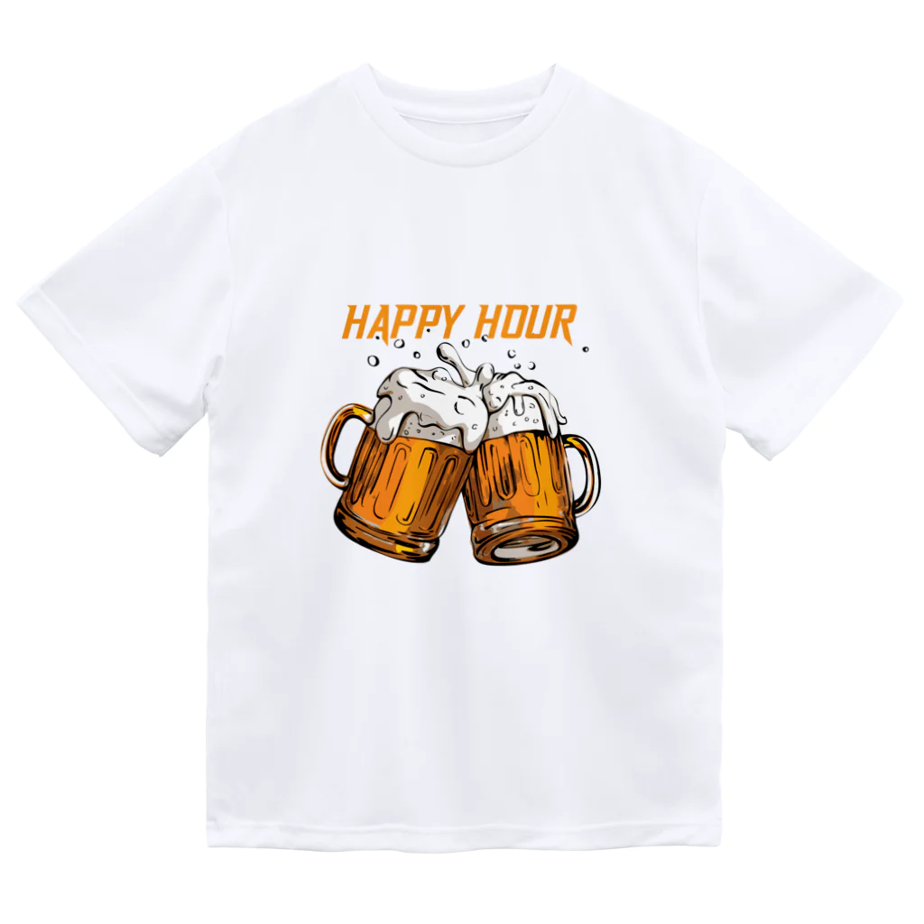 JUNK_HEDDのビールでハッピー Dry T-Shirt