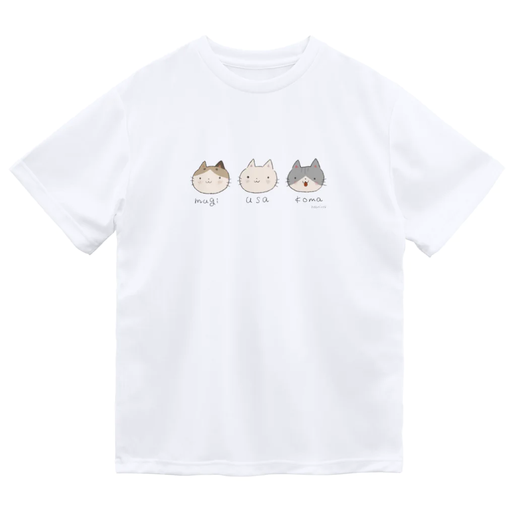 ねこてぃぶの仲良しにゃんこ ドライTシャツ