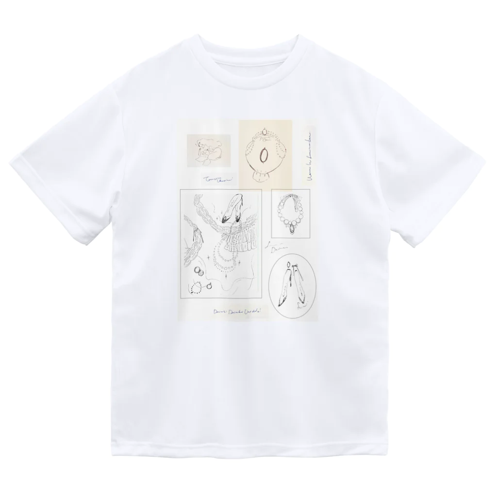 mermaidandwhitehorseのイラストレーション01 ドライTシャツ