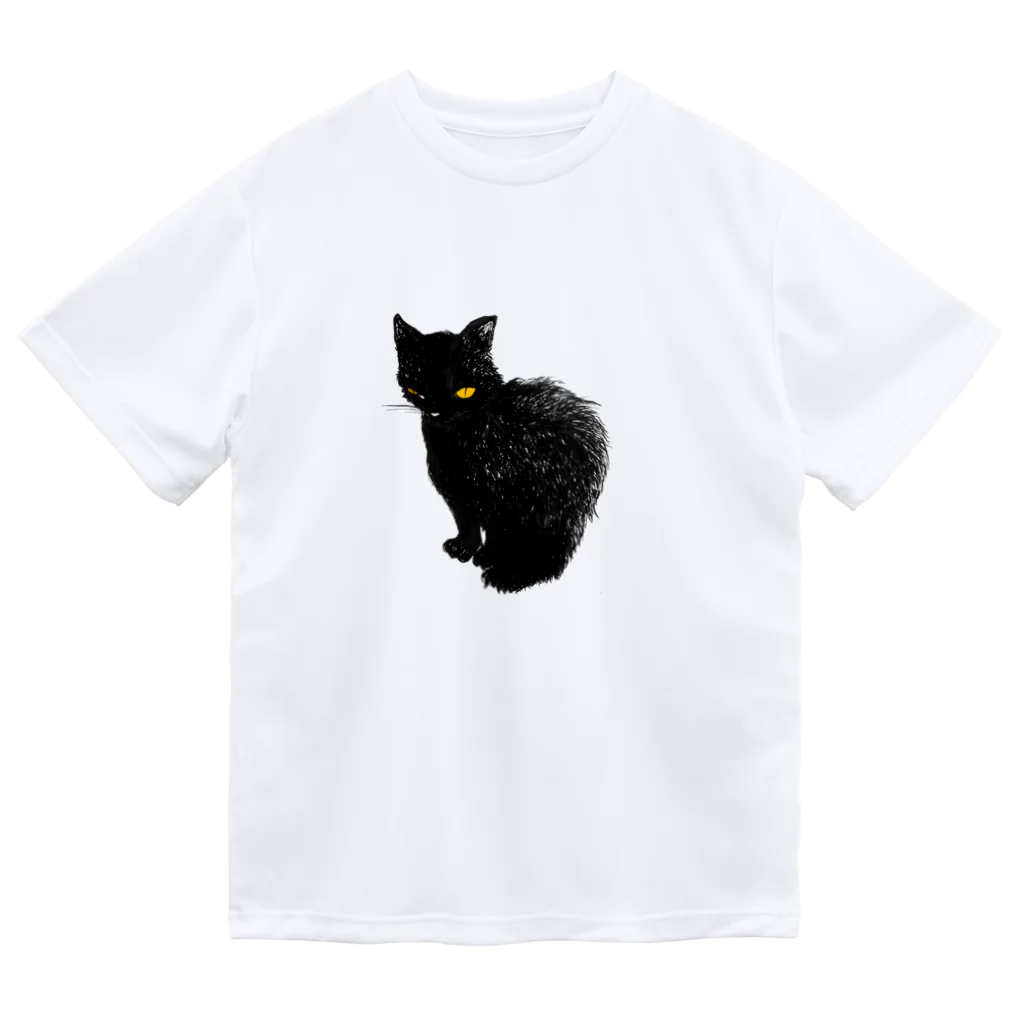 Gh00stの黒猫 ドライTシャツ