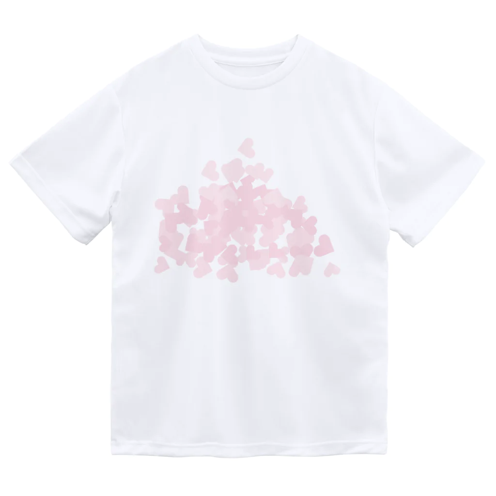 Drecome_Designの【積もったheart mark】百のハート♡飴霰(あめあられ) ドライTシャツ