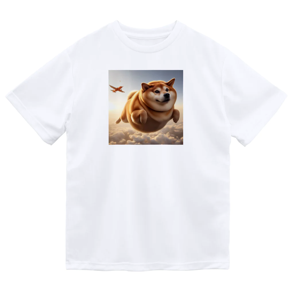 _nkomijの飛ぶ犬 Dry T-Shirt
