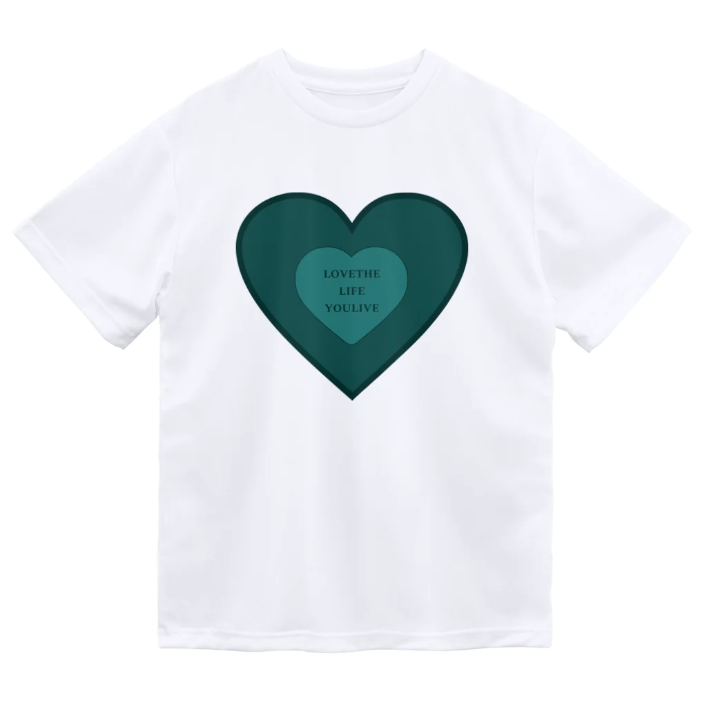 ここらいふの#lovethelifeyoulive -green- ドライTシャツ