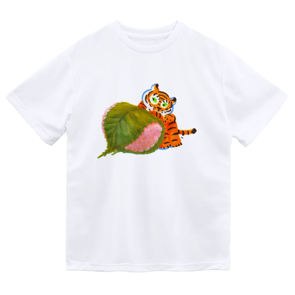 segasworksの桜餅とトラちゃん（大阪の桜餅） ドライTシャツ