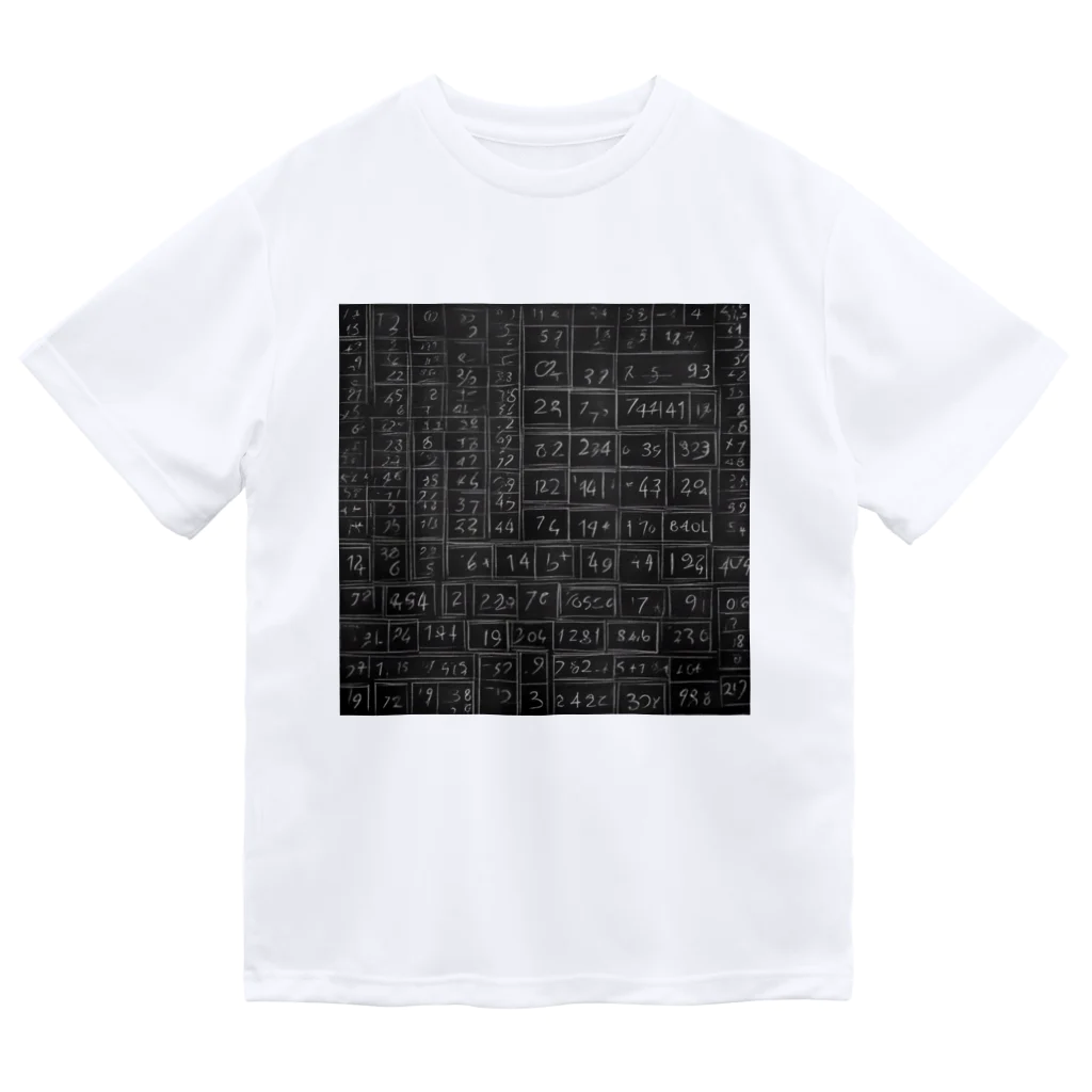 Isaiah_AI_Designの黒板の数字 ドライTシャツ