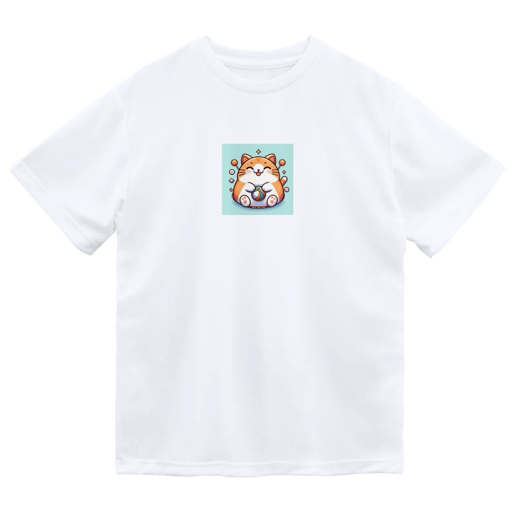 wtr3045のまるねこ37 ドライTシャツ