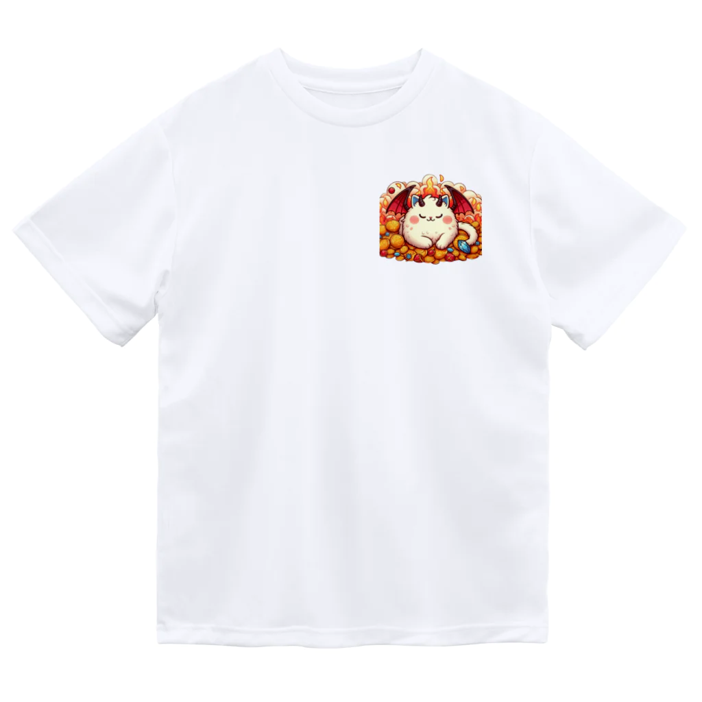 nekodoragonのおやすみ！猫ドラゴン　背景透過ver ドライTシャツ