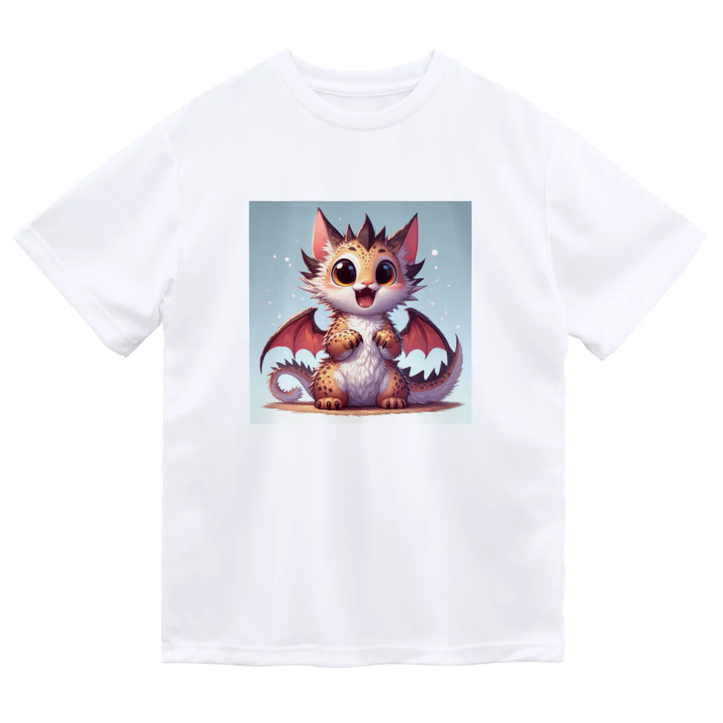 nekodoragonのびっくり！ 猫ドラゴン ドライTシャツ