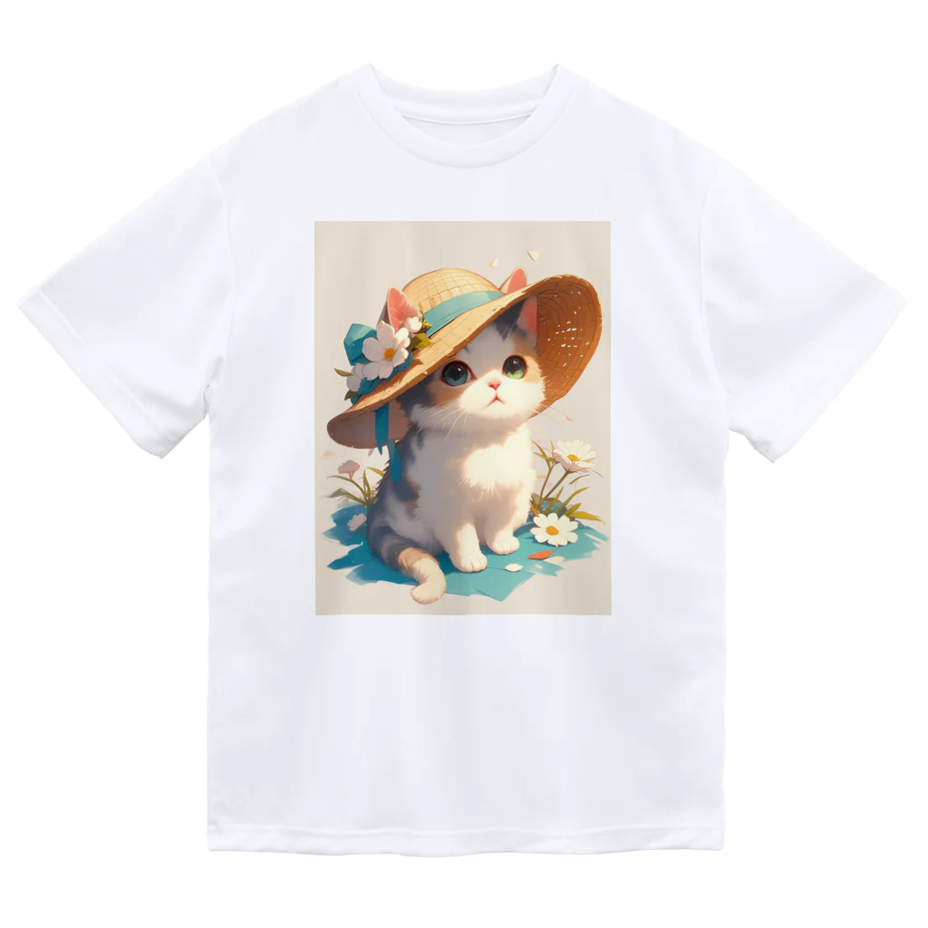 AQUAMETAVERSEの帽子をかぶった可愛い子猫 Marsa 106 Dry T-Shirt